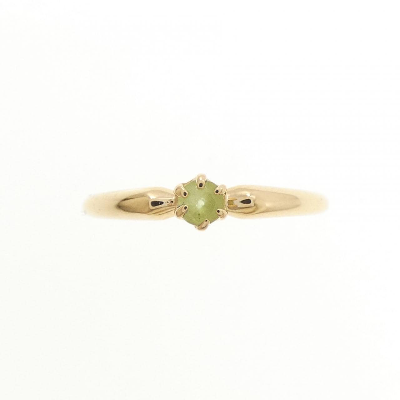 4゜C ペリドット リング 0.06CT