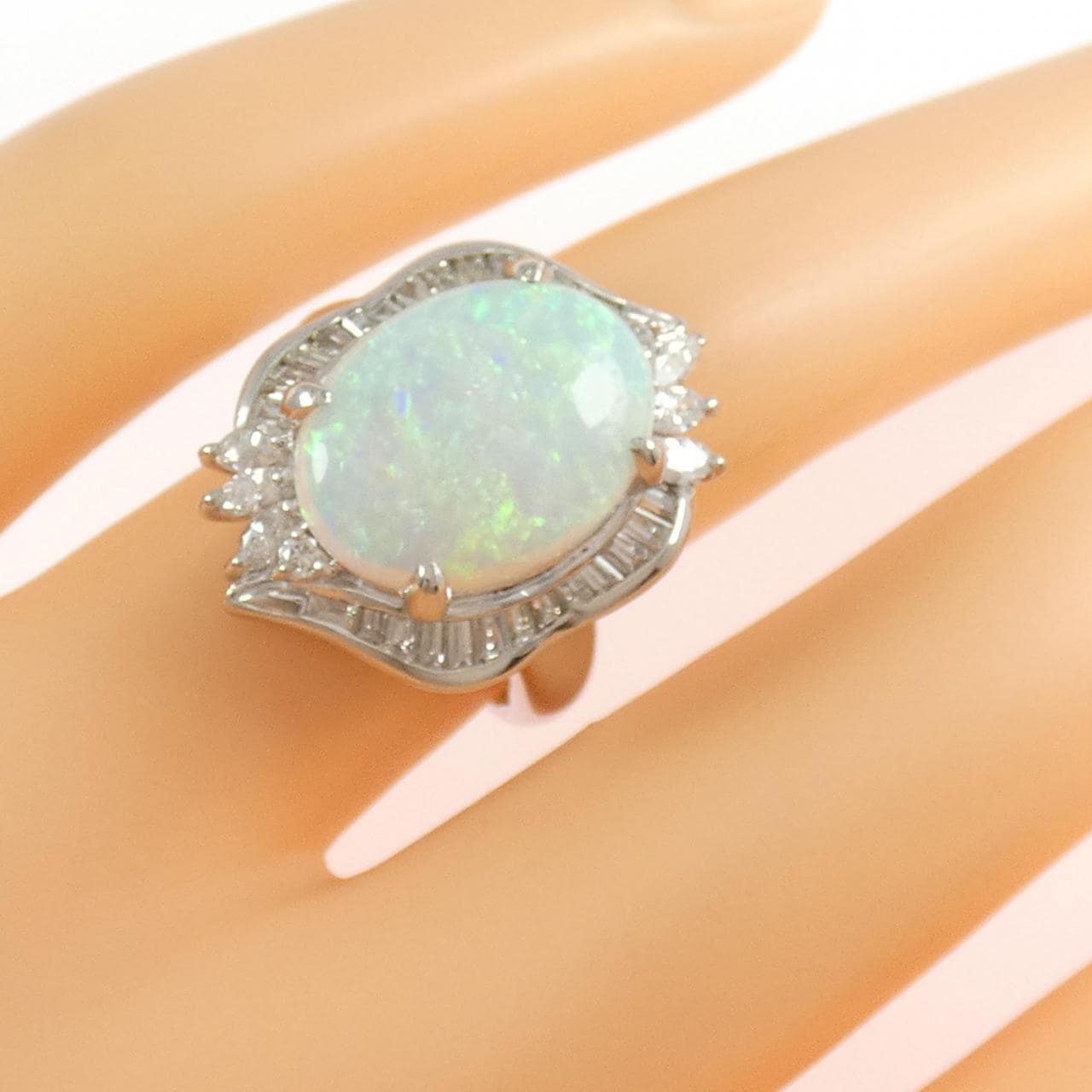 PT900 オパール リング 4.09CT