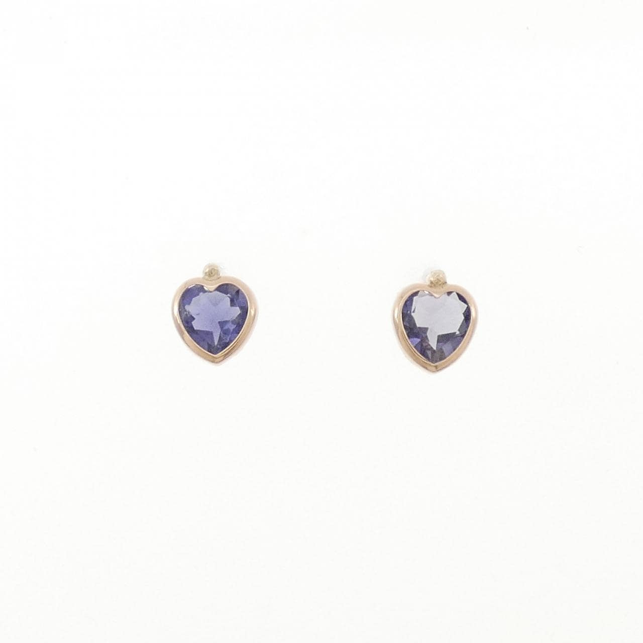 K14PG ハート アイオライト ピアス