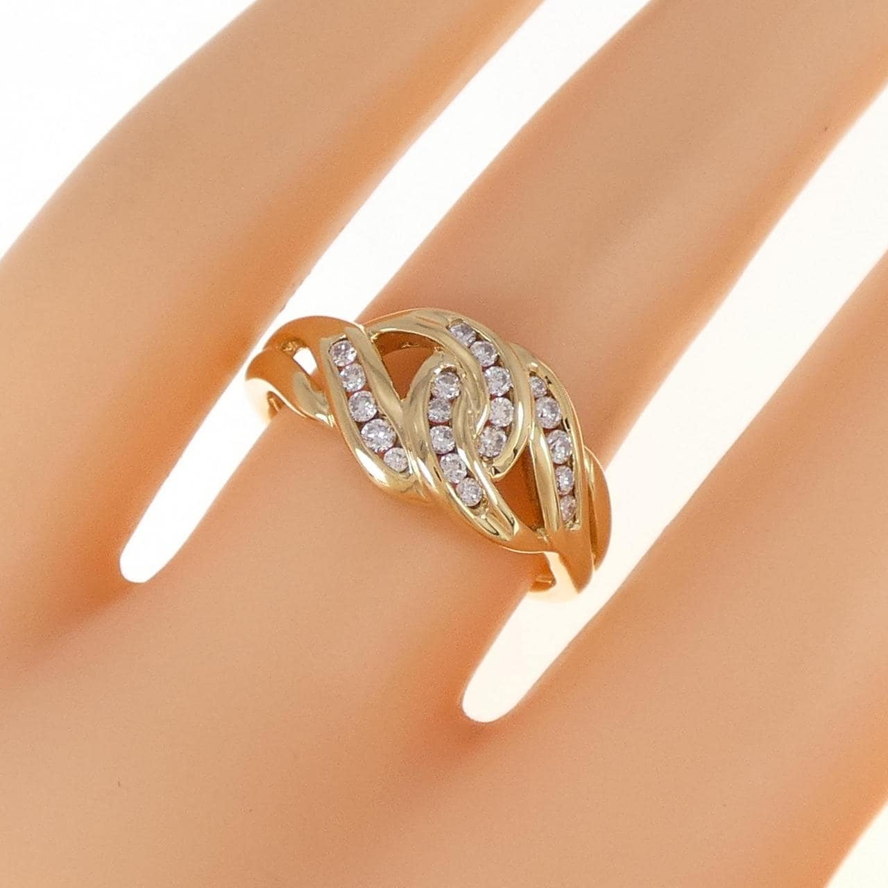 K18YG ダイヤモンド リング 0.24CT