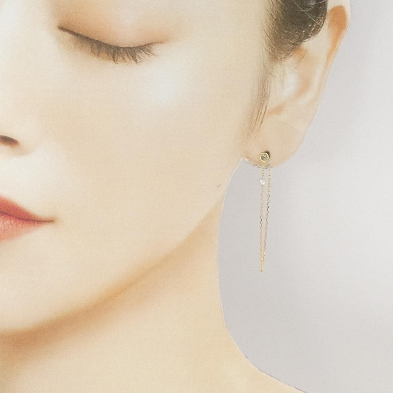 K18YG 淡水パール ピアス 片耳