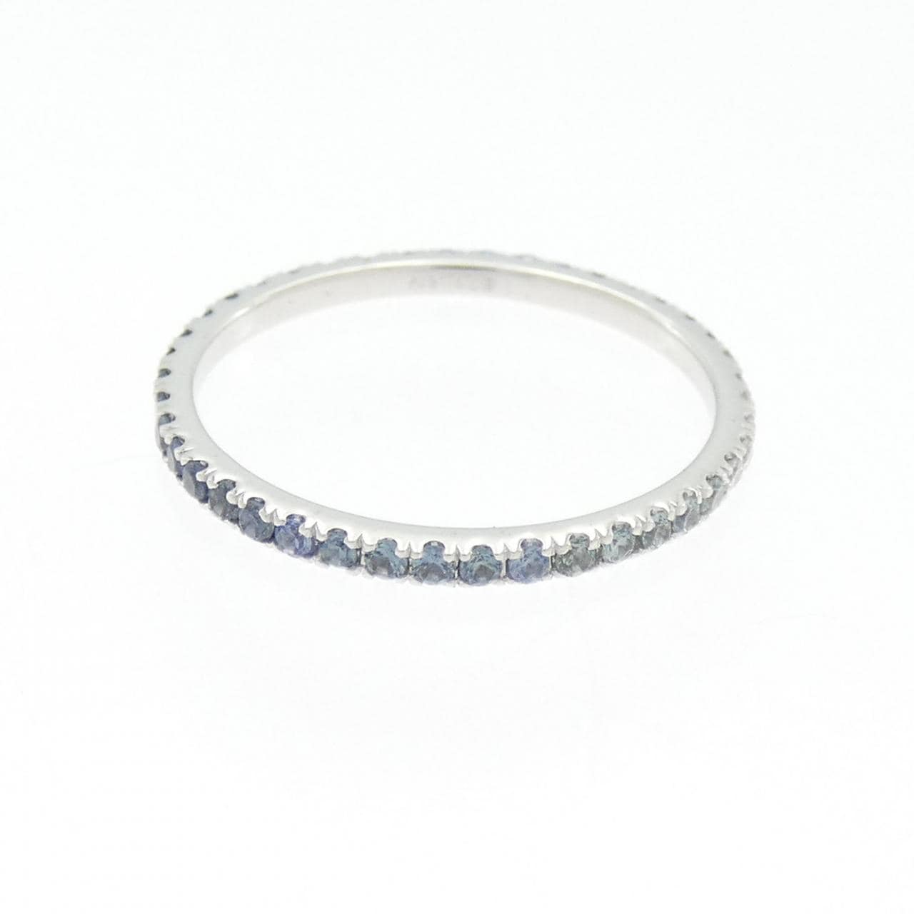 K18WG フルエタニティ サファイヤ リング