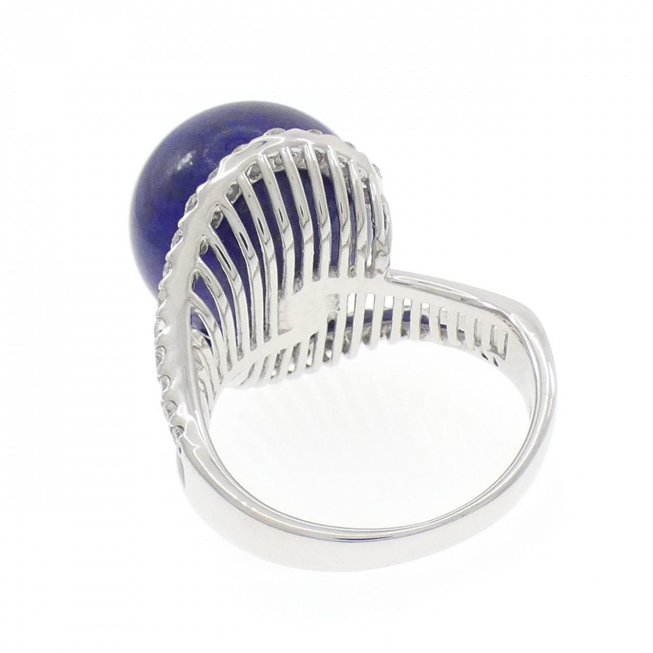 K18WG ラピスラズリ リング 14.2mm