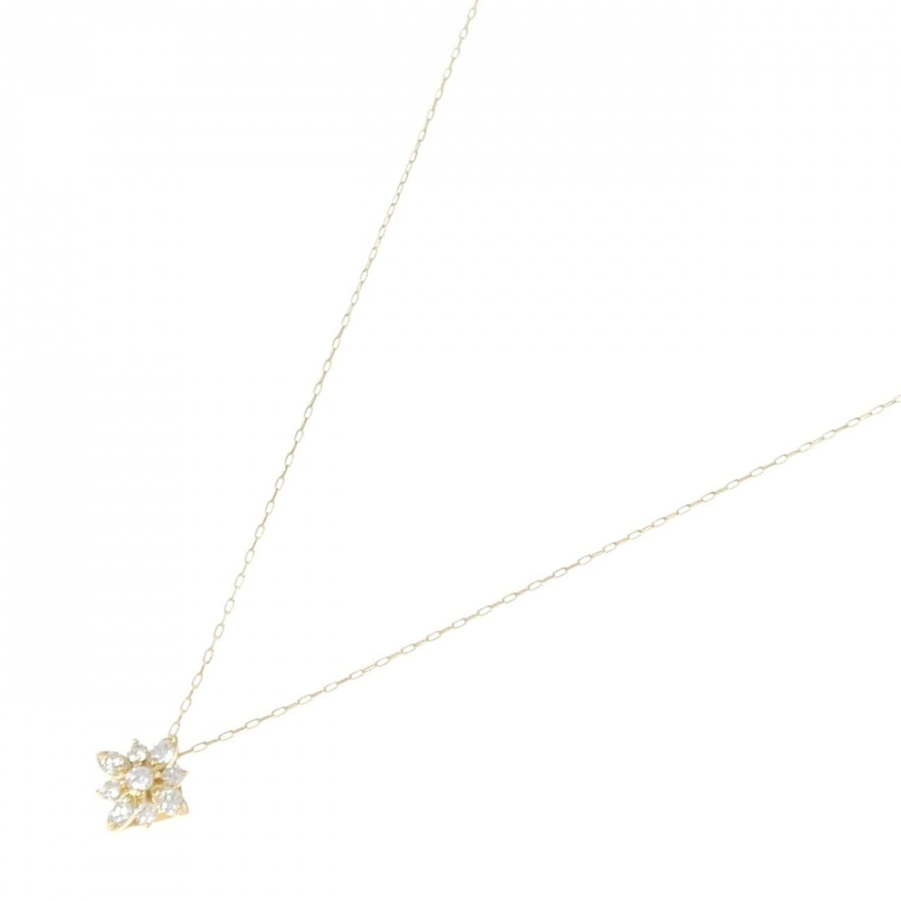 [BRAND NEW] K18YG Diamond necklace 0.16CT