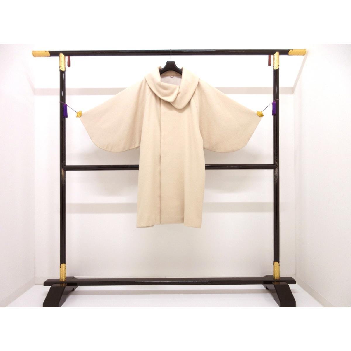 【新品】お洒落コート　アンゴラ混ロールカラーコート