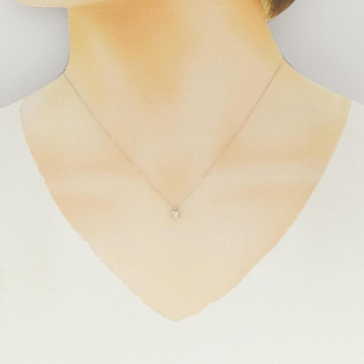 K18PG ダイヤモンド ネックレス 0.15CT