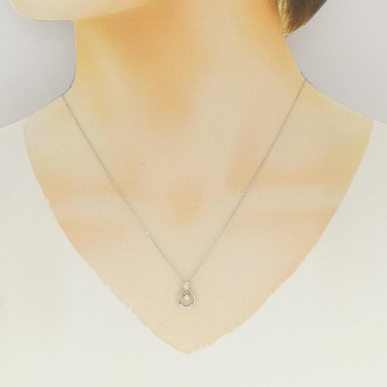 PT900/PT850 ダイヤモンド ネックレス 0.14CT