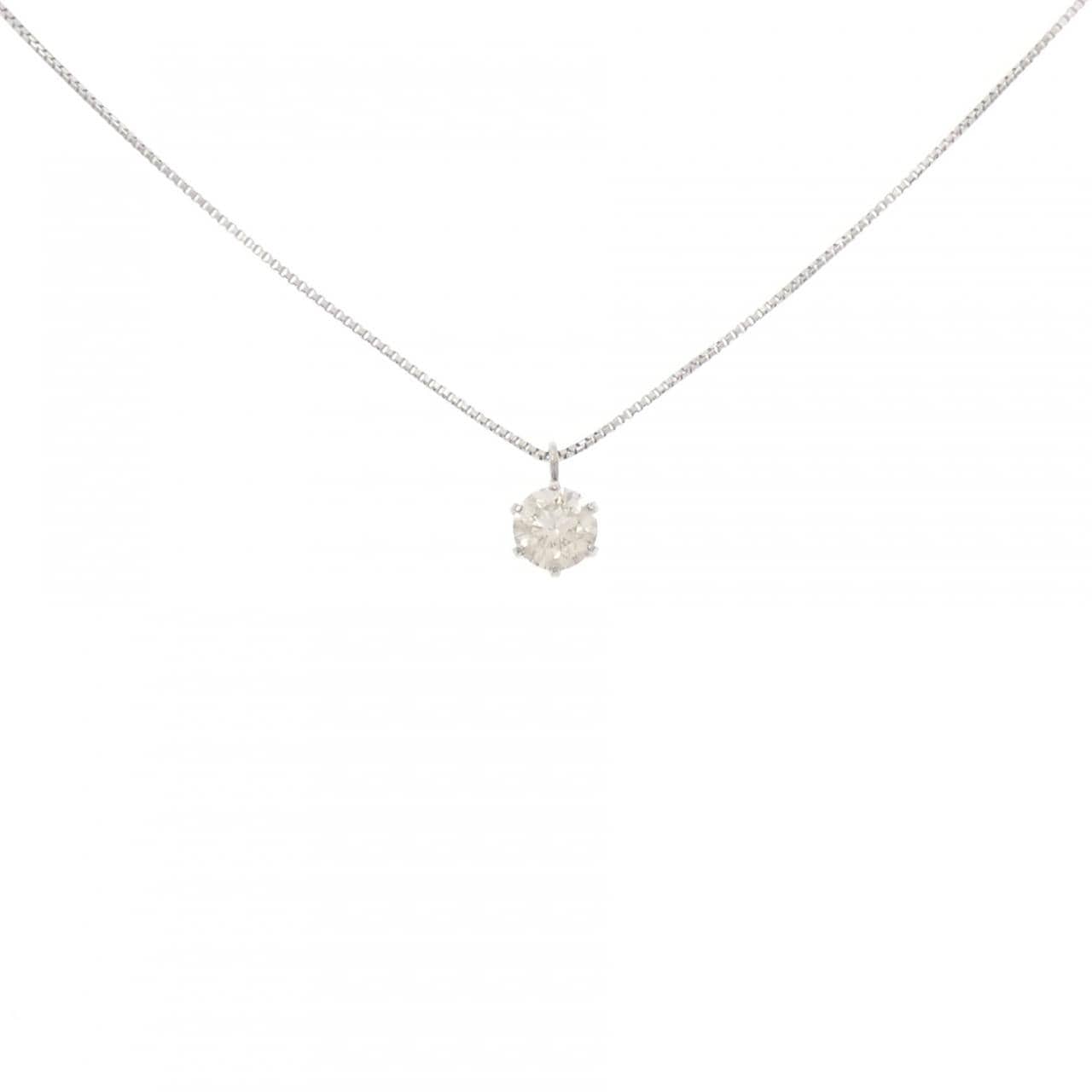 PT900/PT850 ソリティア ダイヤモンド ネックレス 0.30CT