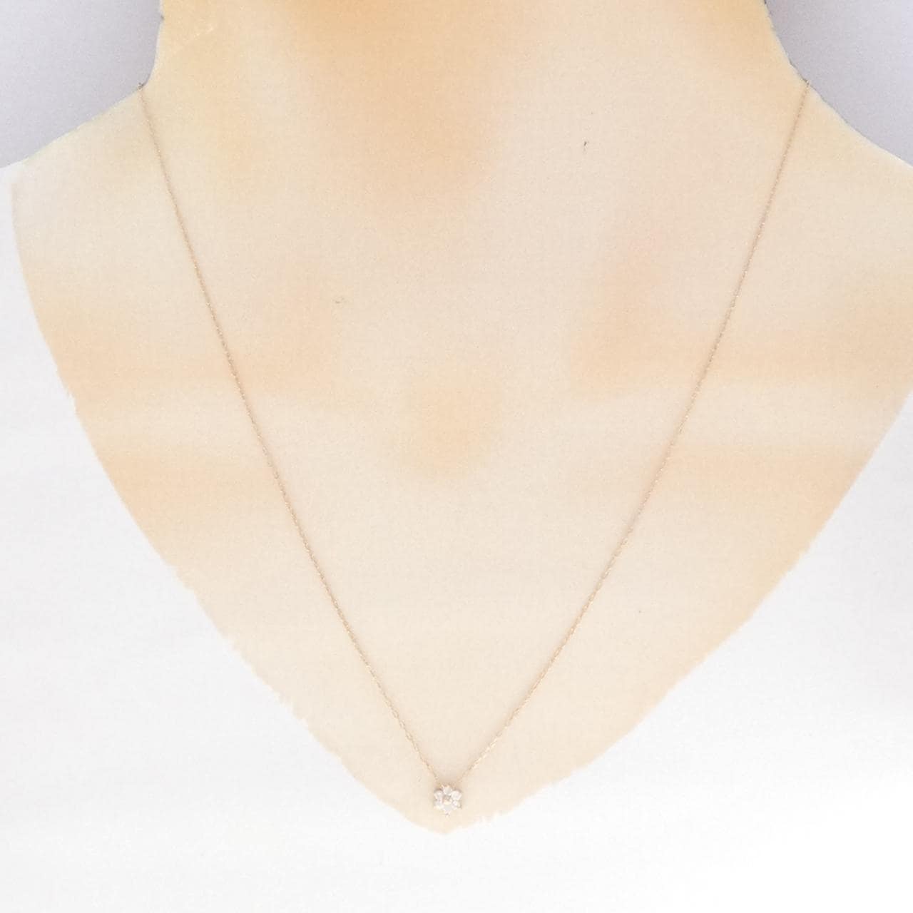 K18PG ダイヤモンド ネックレス 0.1CT