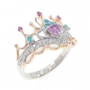 K18WG/K18PG ティアラ パライバトルマリン リング 0.09CT