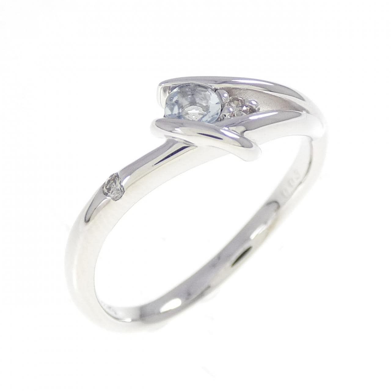 K18WG アクアマリン リング