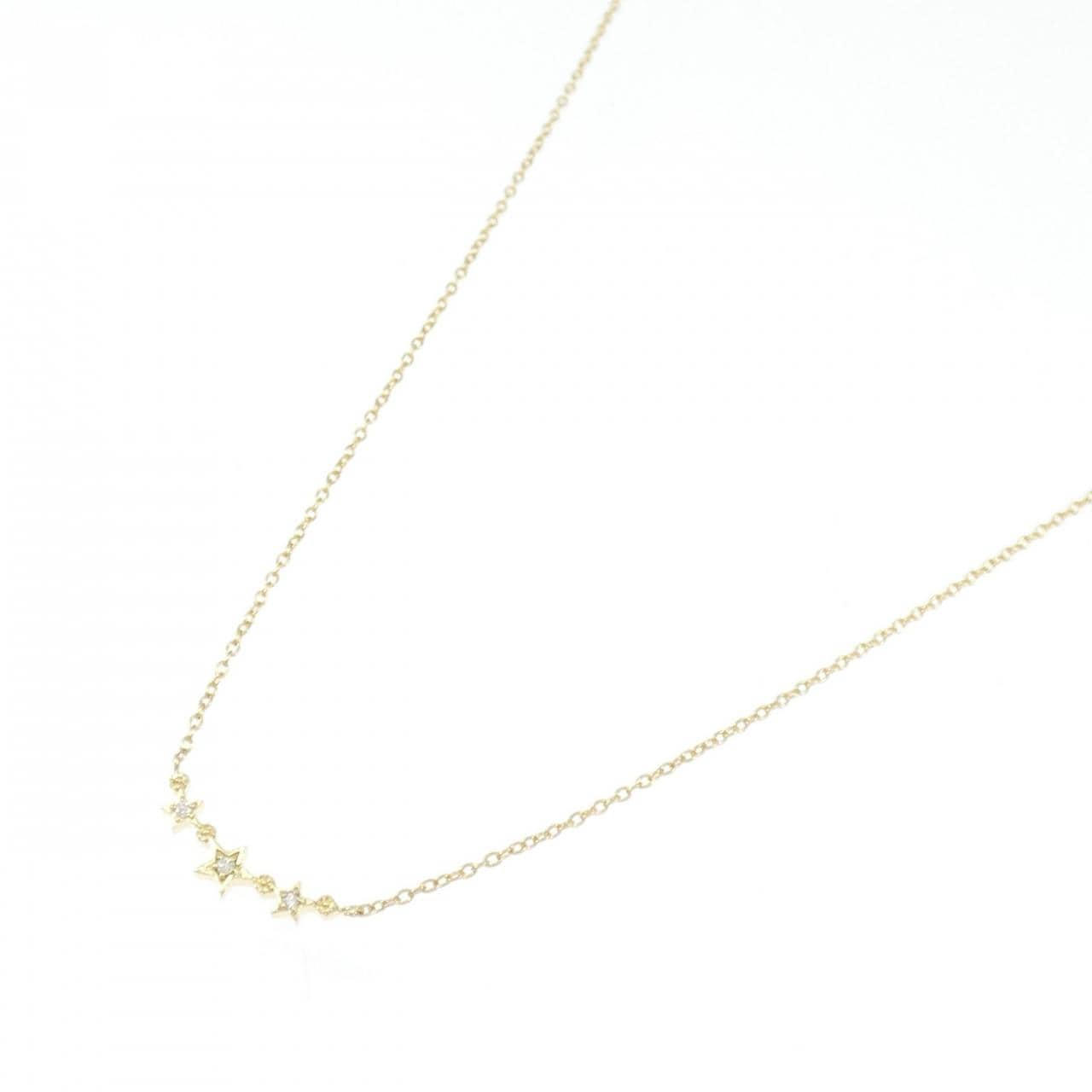 K18YG スター ダイヤモンド ネックレス 0.01CT