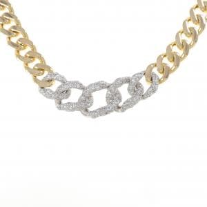 K18YG/K14WG ダイヤモンド ネックレス 1.30CT