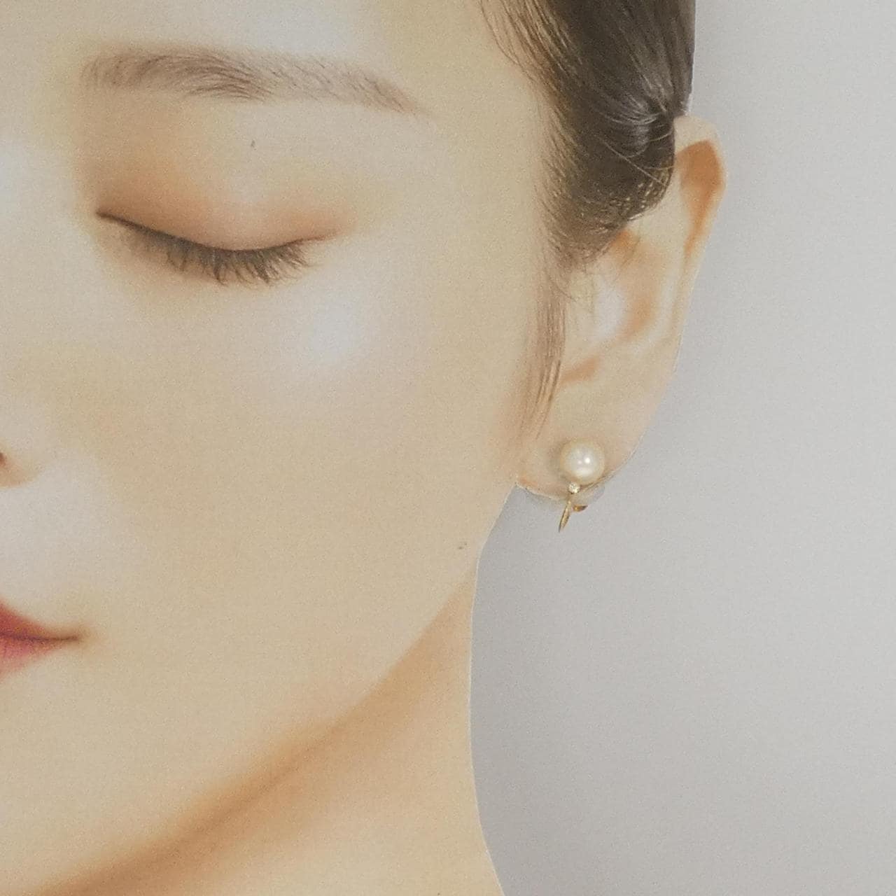 K18YG アコヤパール イヤリング 7.3mm