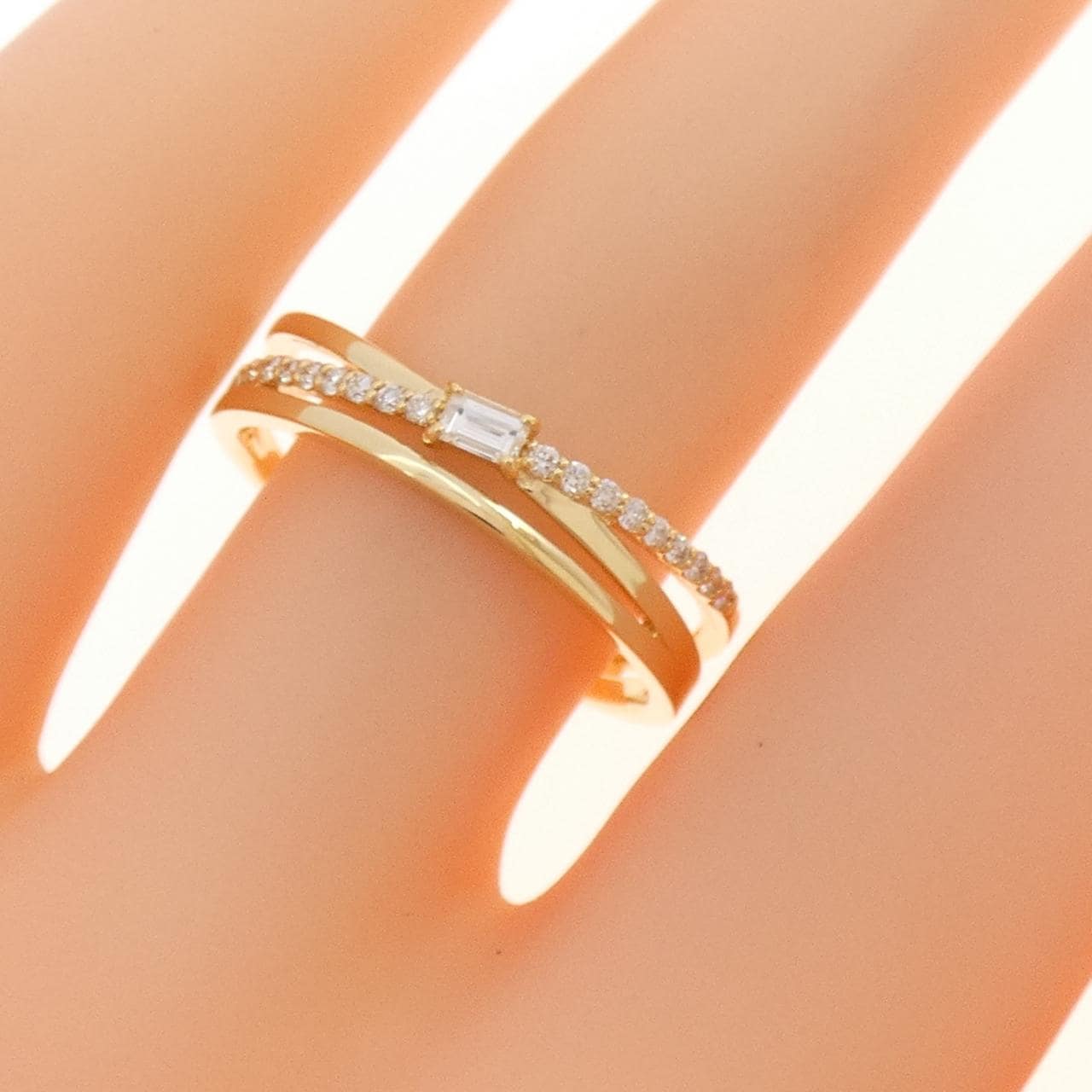 【新品】K18YG ダイヤモンド リング 0.15CT