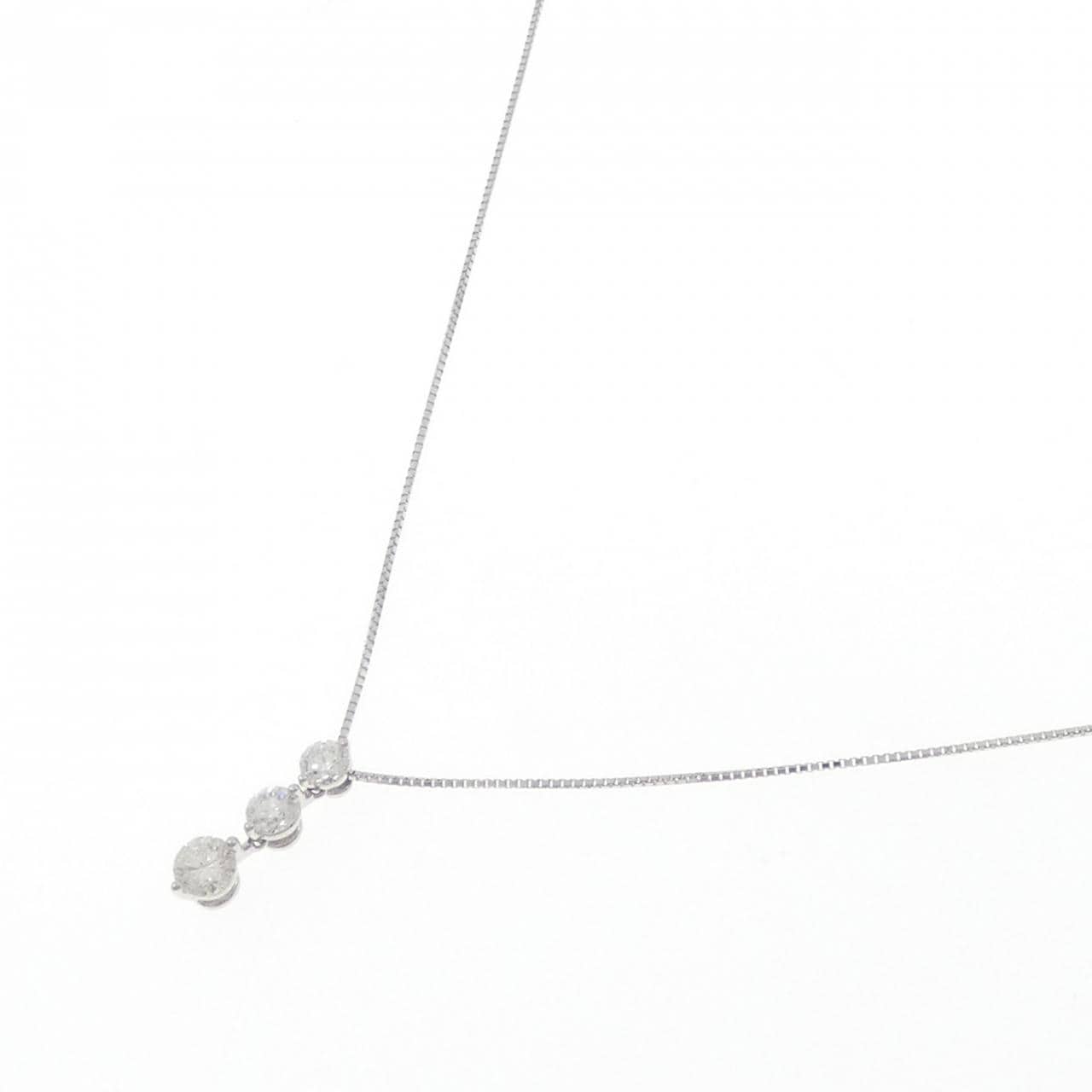 K18WG ダイヤモンド ネックレス 0.70CT