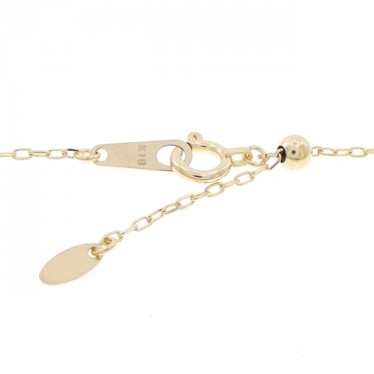 K18YG スノーフレーク ダイヤモンド ネックレス 0.14CT