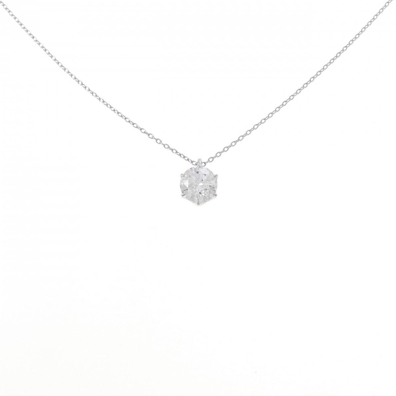 PT900/PT850 ソリティア ダイヤモンド ネックレス 1.021CT