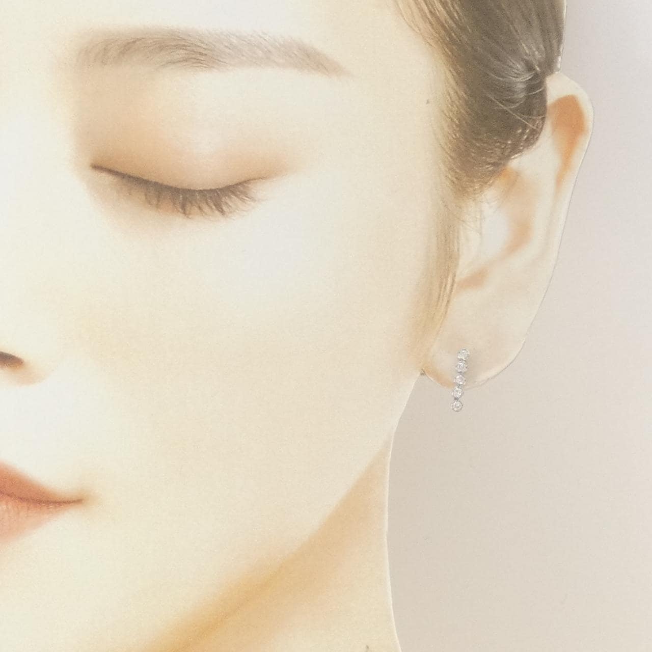 K18WG ダイヤモンド ピアス 0.20CT