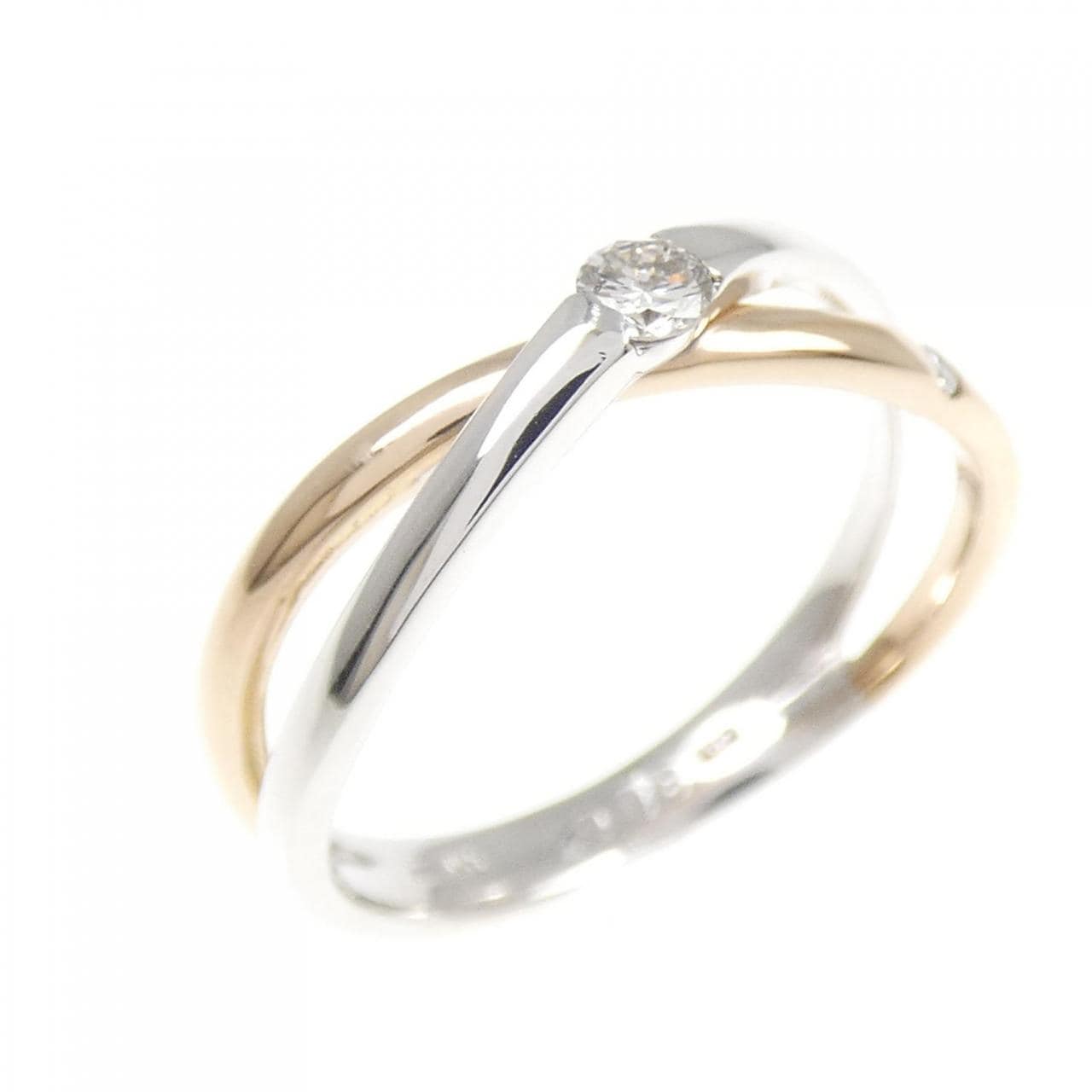 K18WG/K18PG ダイヤモンド リング 0.08CT
