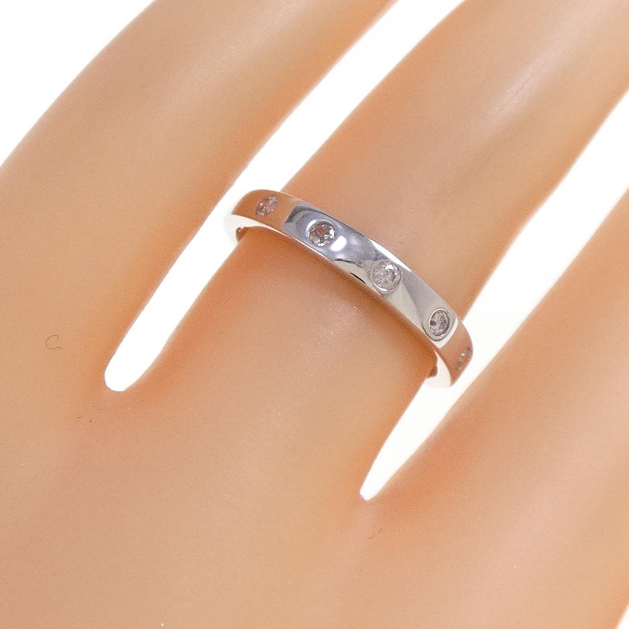 K18WG ダイヤモンド リング 0.10CT