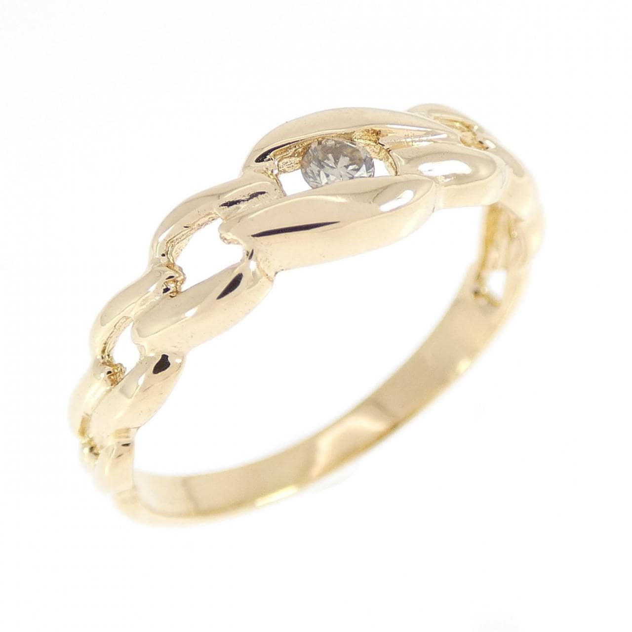 K18YG ダイヤモンド リング 0.07CT