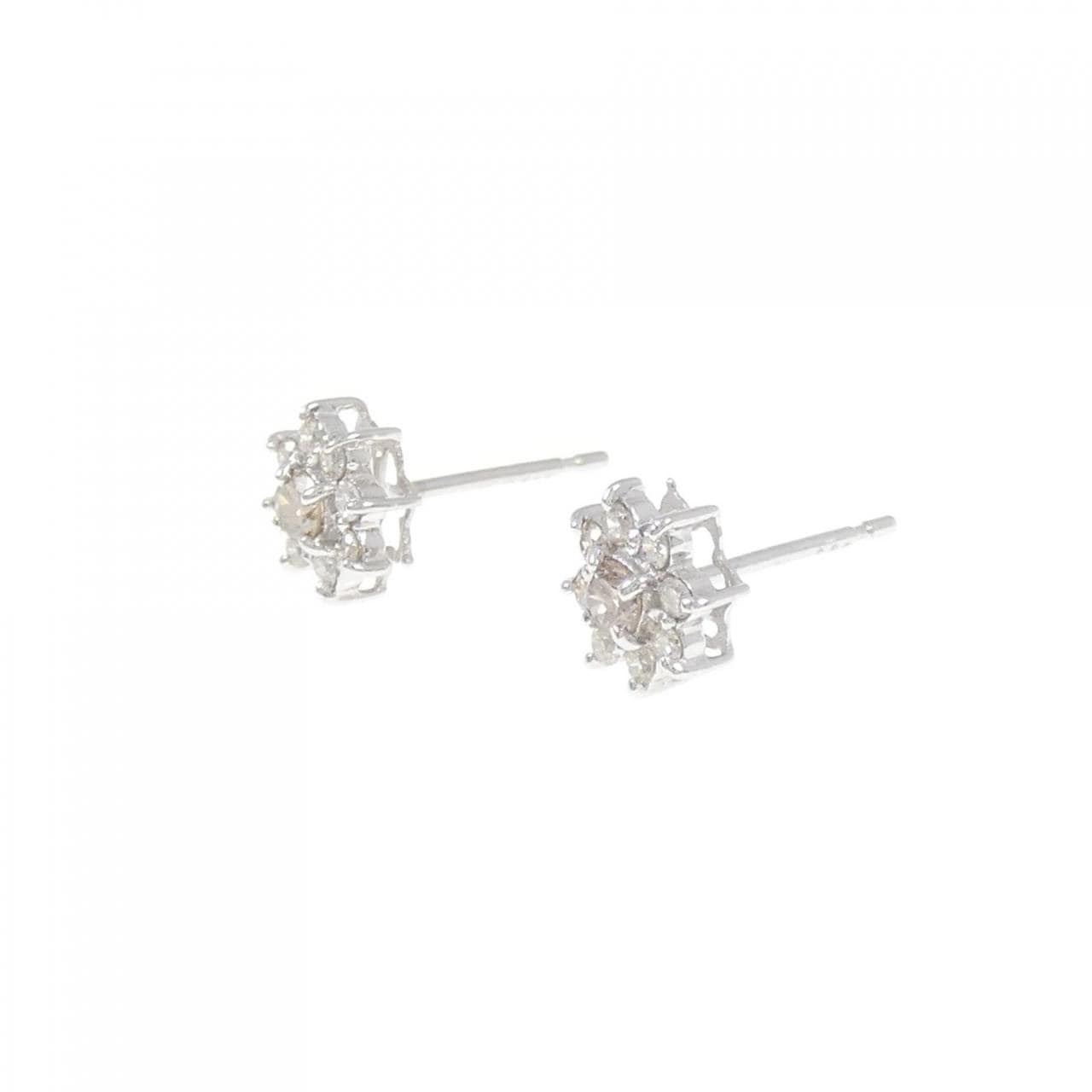 【新品】K18WG ダイヤモンド ピアス 0.20CT