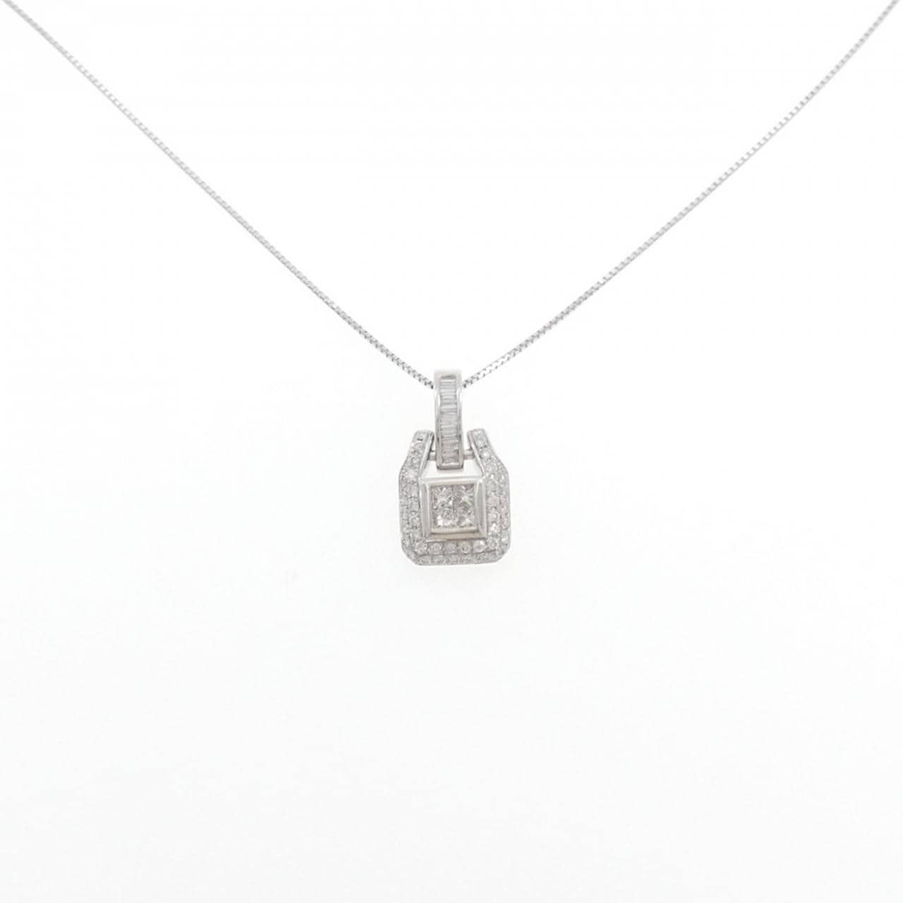 K18WG ダイヤモンド ネックレス 0.52CT