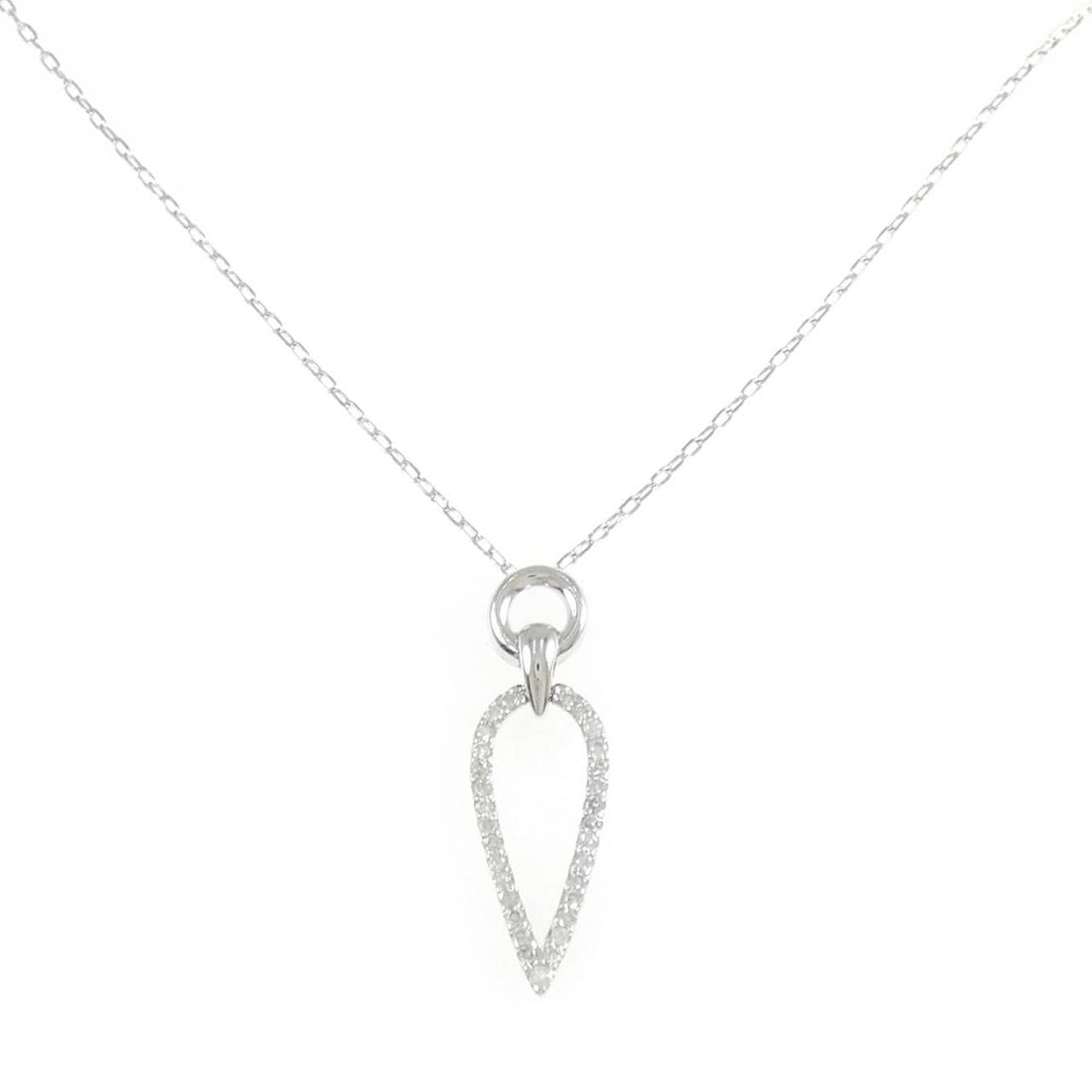 K10WG ダイヤモンド ネックレス 0.18CT