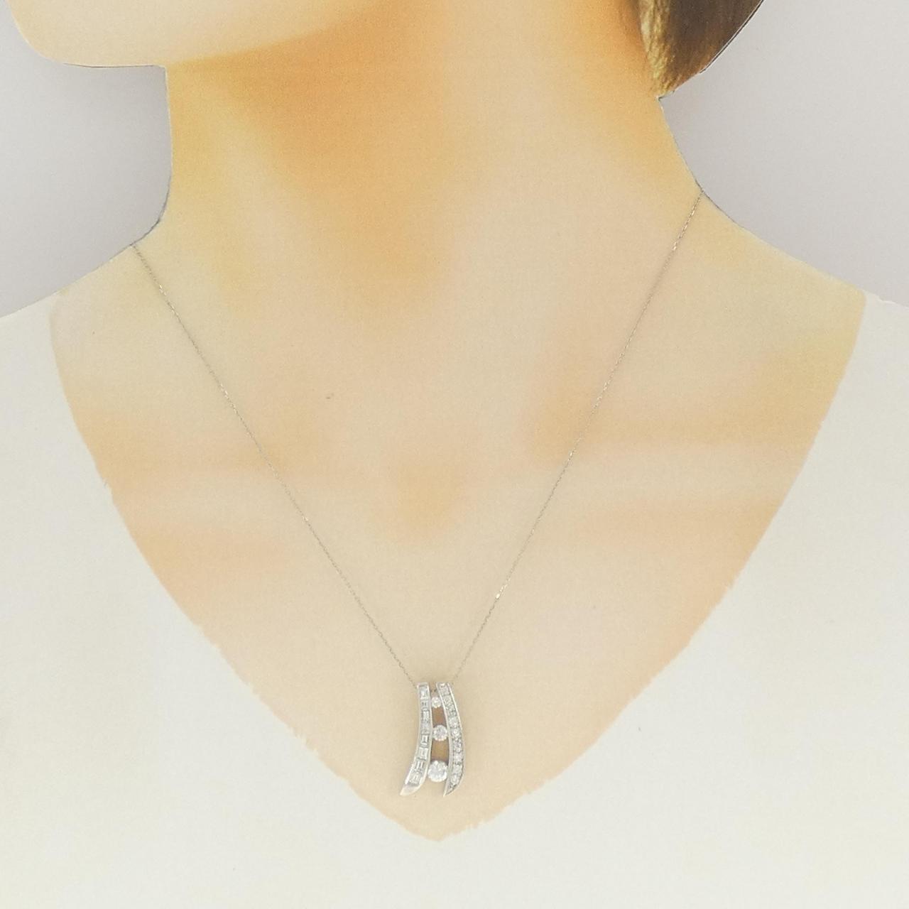 PT900/PT850 ダイヤモンド ネックレス 0.46CT