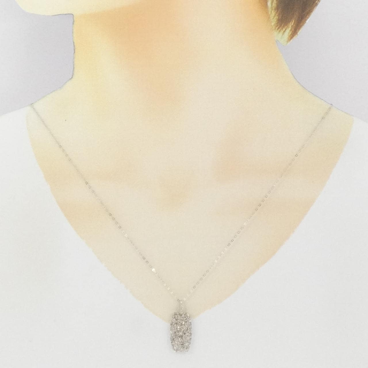 K18WG ダイヤモンド ネックレス 0.80CT