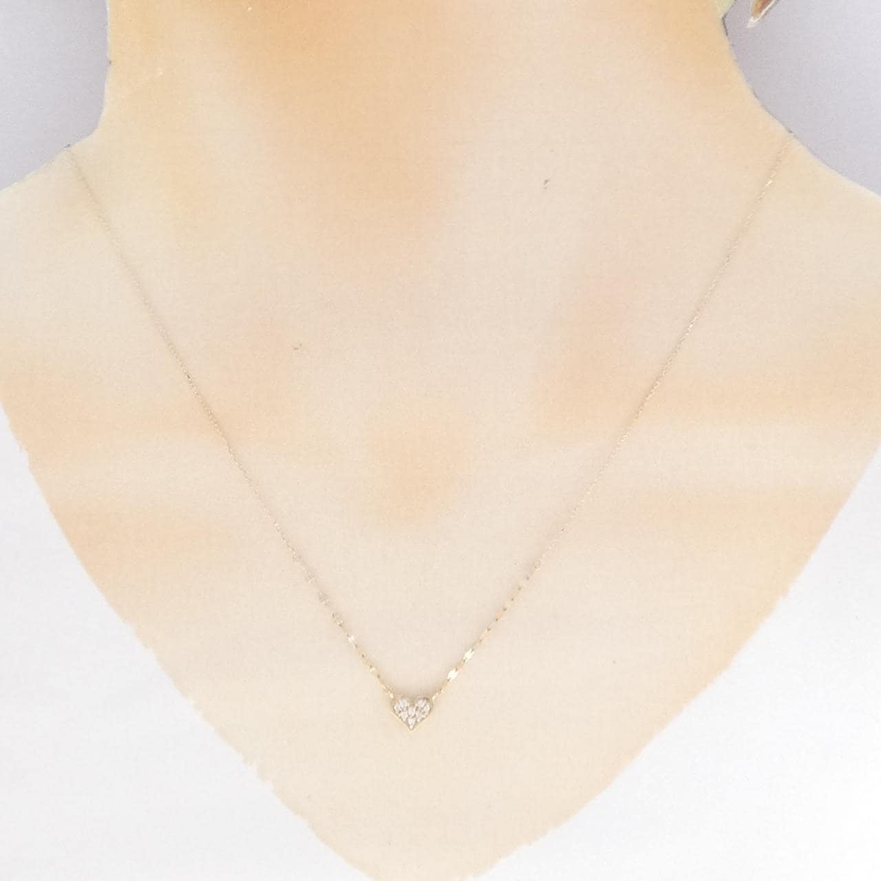 K10YG ハート ダイヤモンド ネックレス 0.04CT