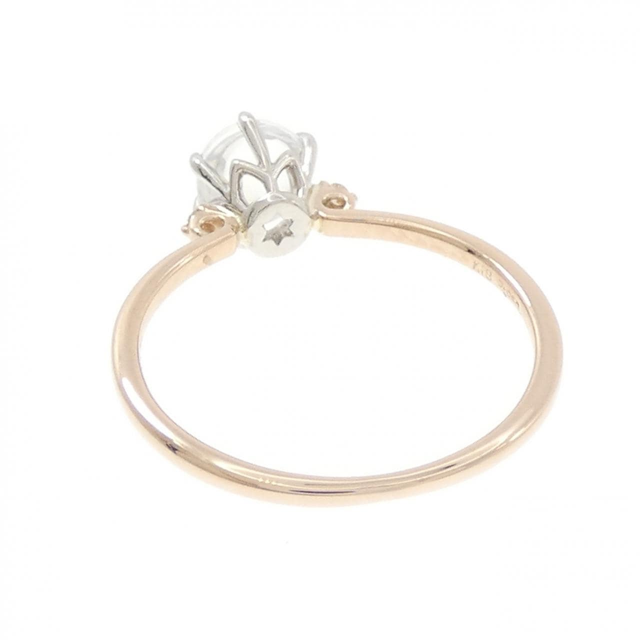 K18PG/PT950 ムーンストーン リング 0.45CT