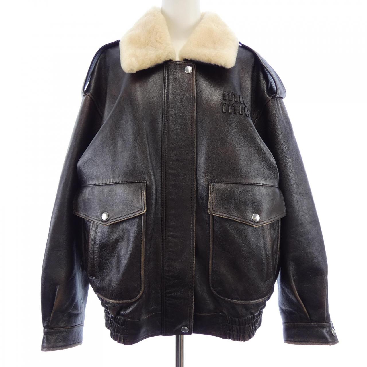 ミュウミュウ MIU MIU MPV901 SOOO 1134 レザージャケット
