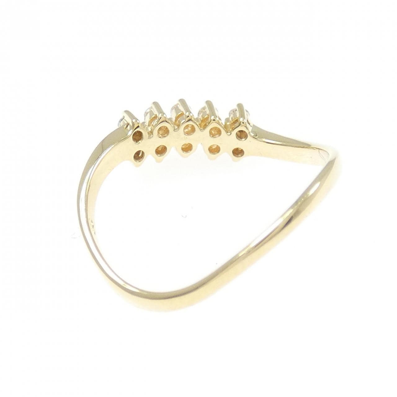 18KYG ダイヤモンド リング 0.18CT