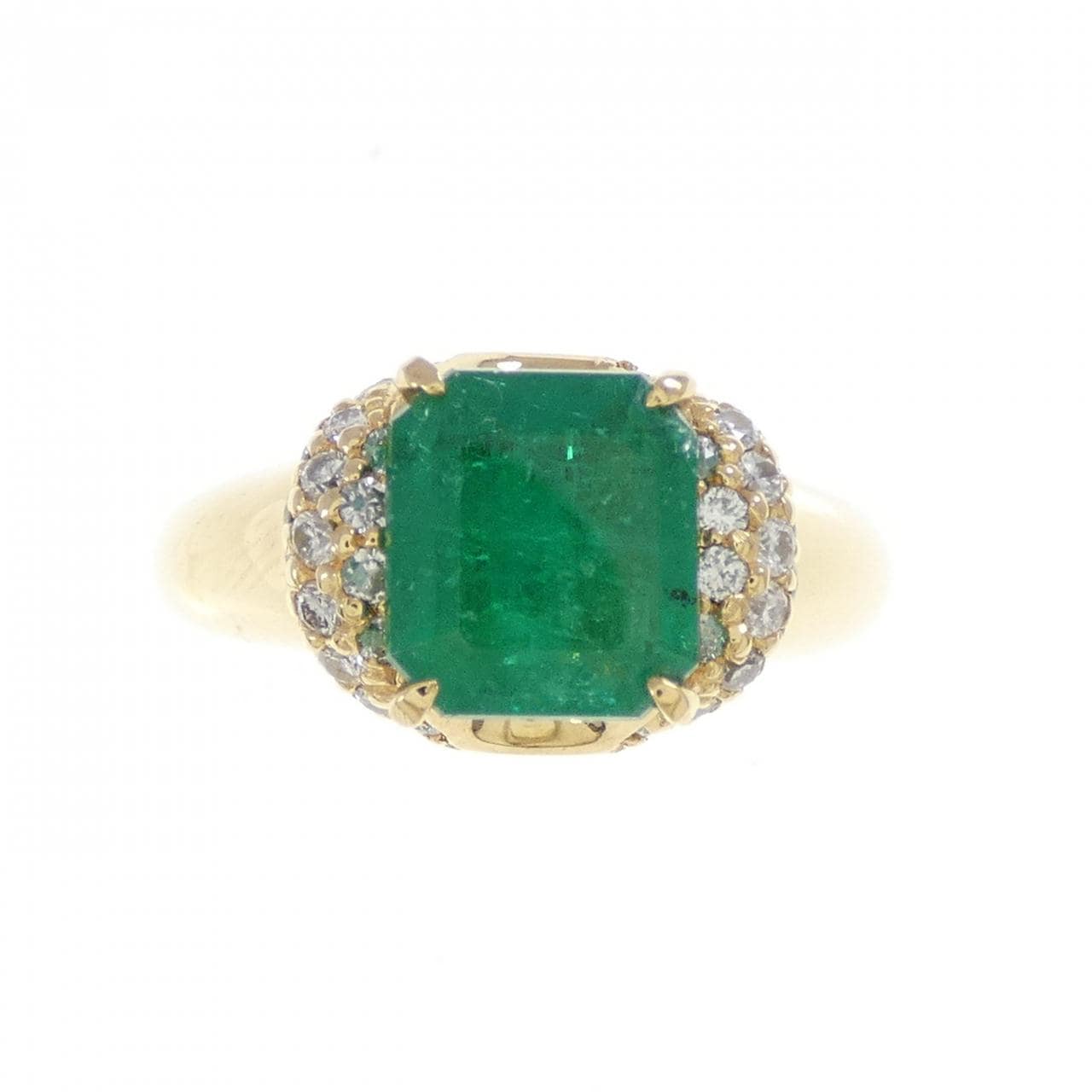 K18YG エメラルド リング 1.58CT