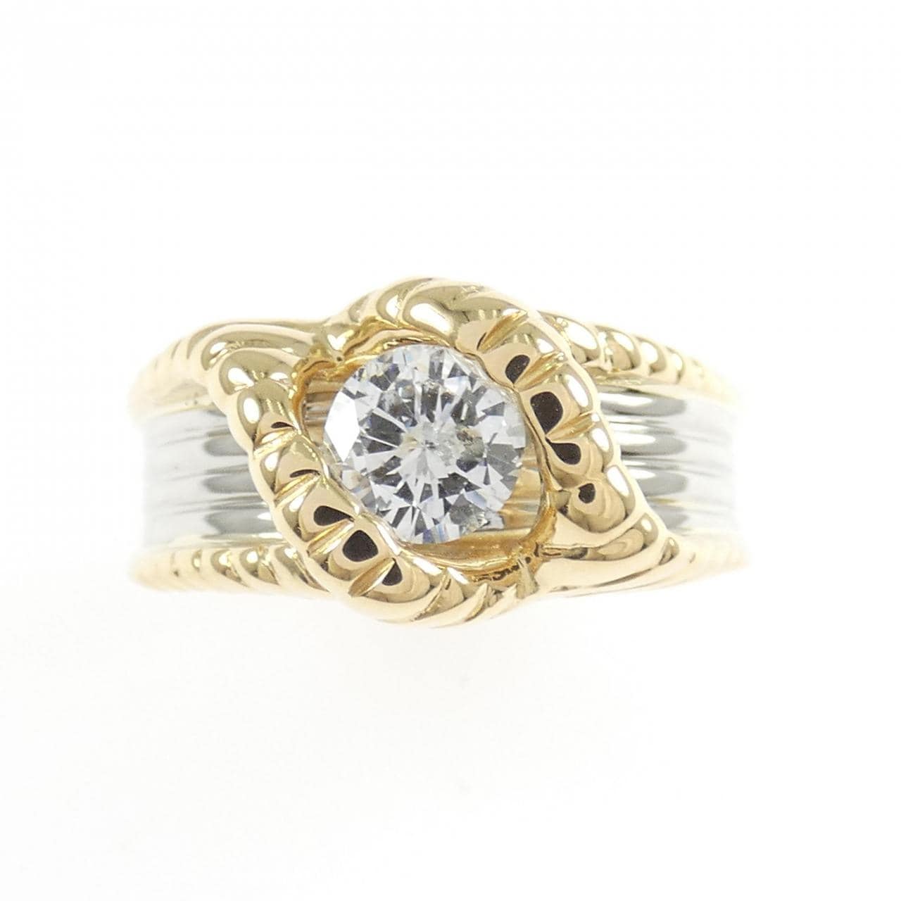 K18YG/PT900 ダイヤモンド リング 0.505CT