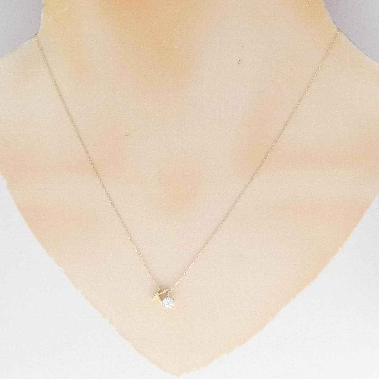K10YG イニシャルK キュービック ネックレス