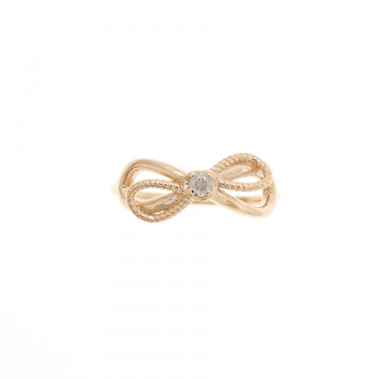 アガット ダイヤモンド ピンキーリング 0.03CT