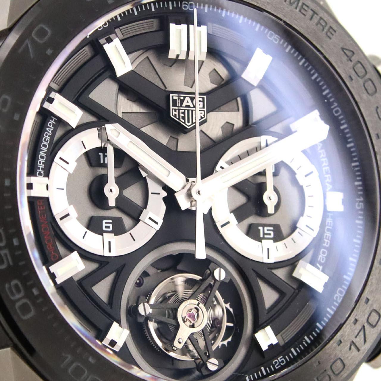 タグ･ホイヤー カレラ･キャリバーホイヤー02Tフライングトゥールビヨンクロノ TI CAR5A8Y.FC6377 TI 自動巻