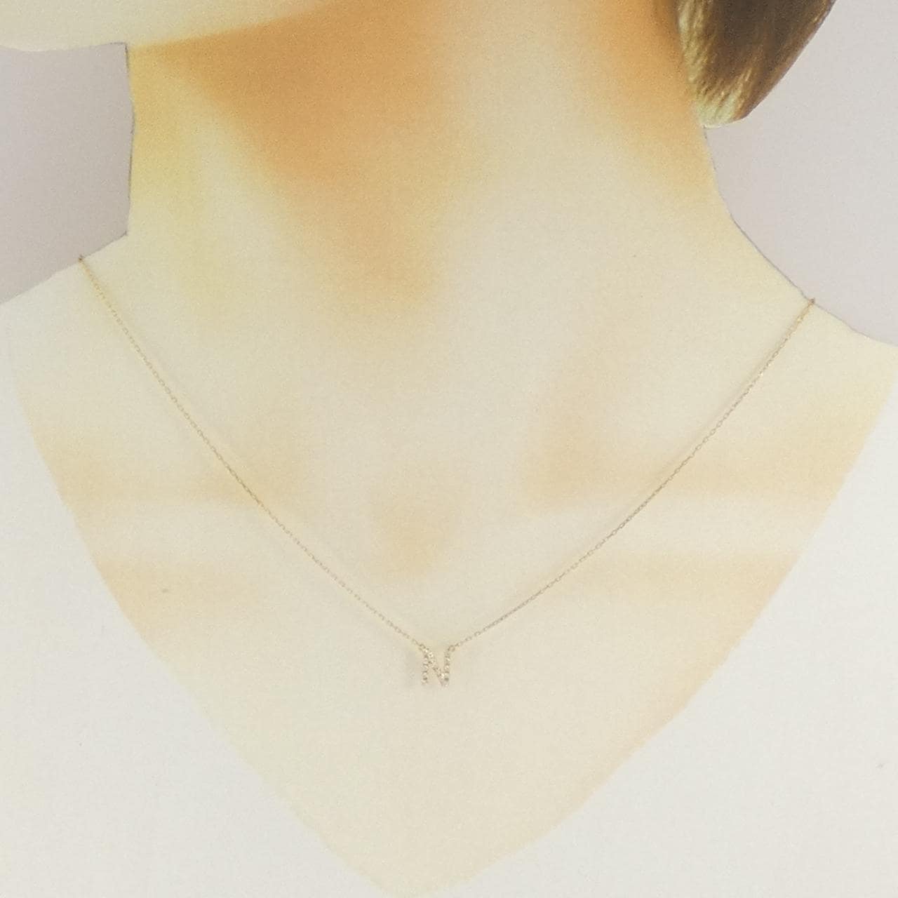 アーカー イニシャル ネックレス 0.05CT
