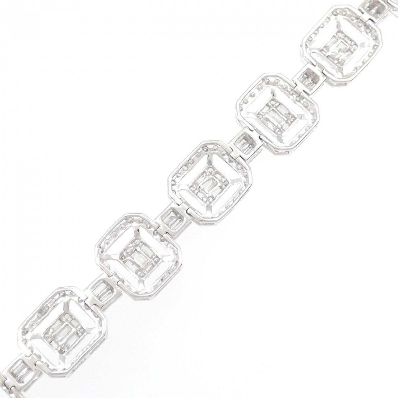 K18WG ダイヤモンド ブレスレット 5.00CT