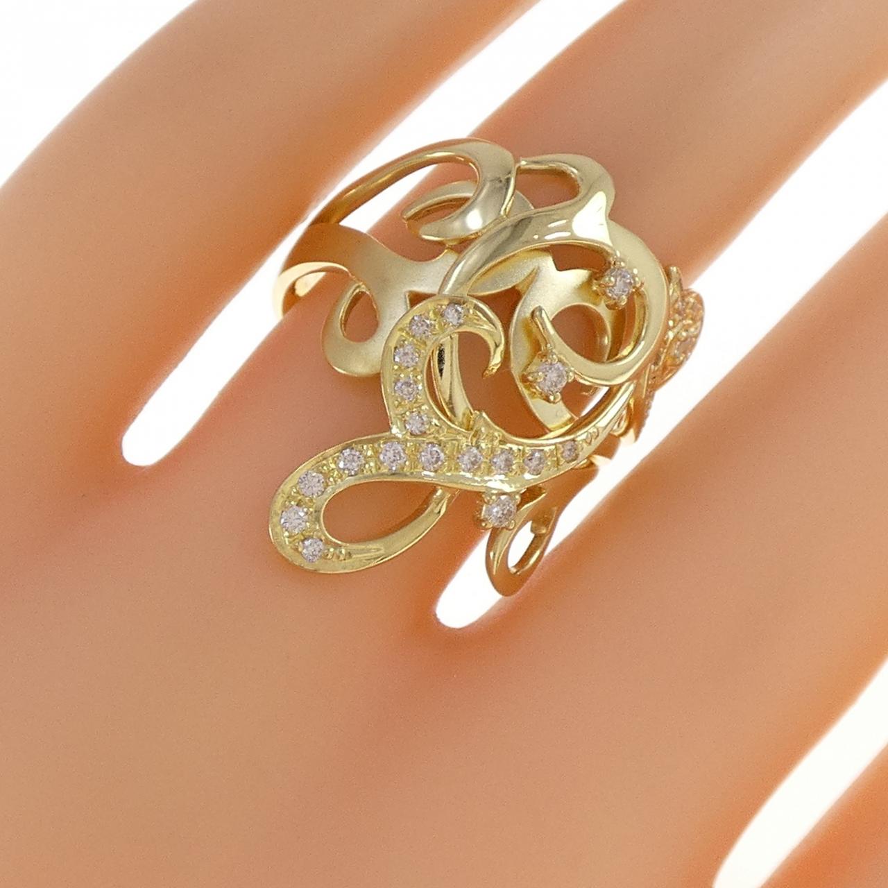 K18YG ダイヤモンド リング 0.24CT