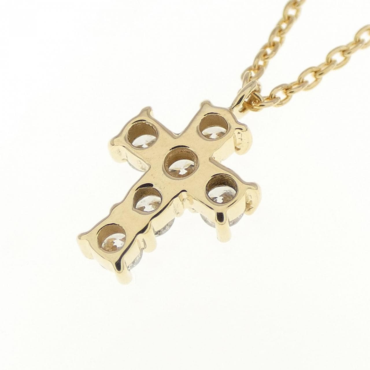 ヴァンドーム クロス ダイヤモンド ネックレス 0.18CT