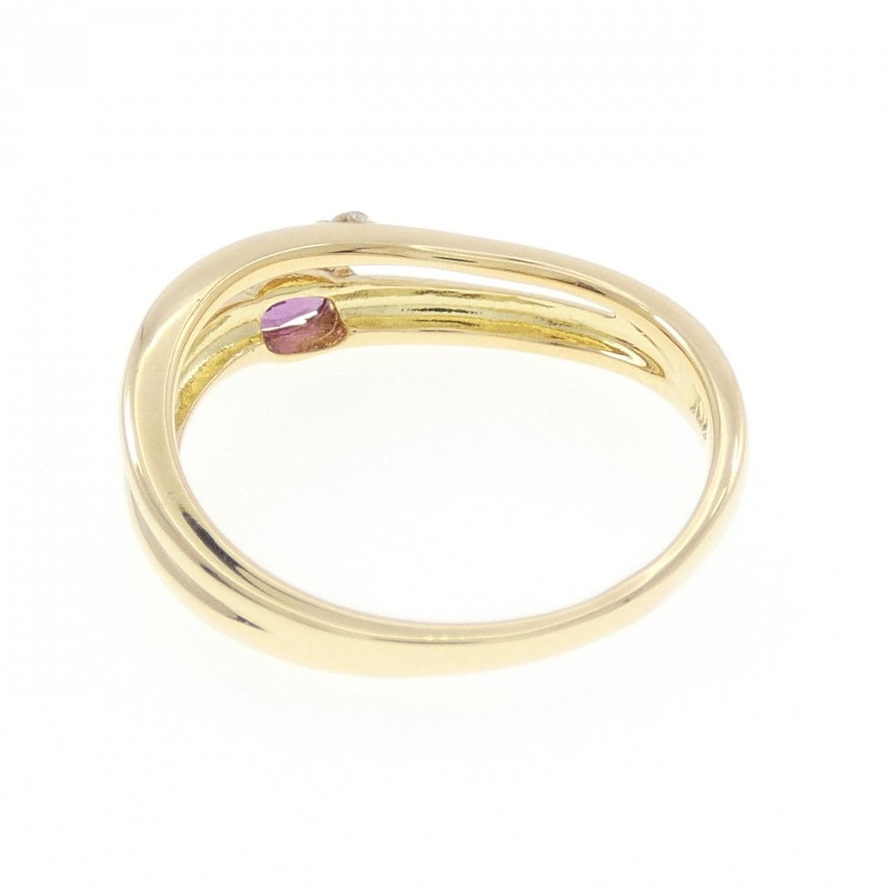 K18YG ガーネット リング 0.30CT