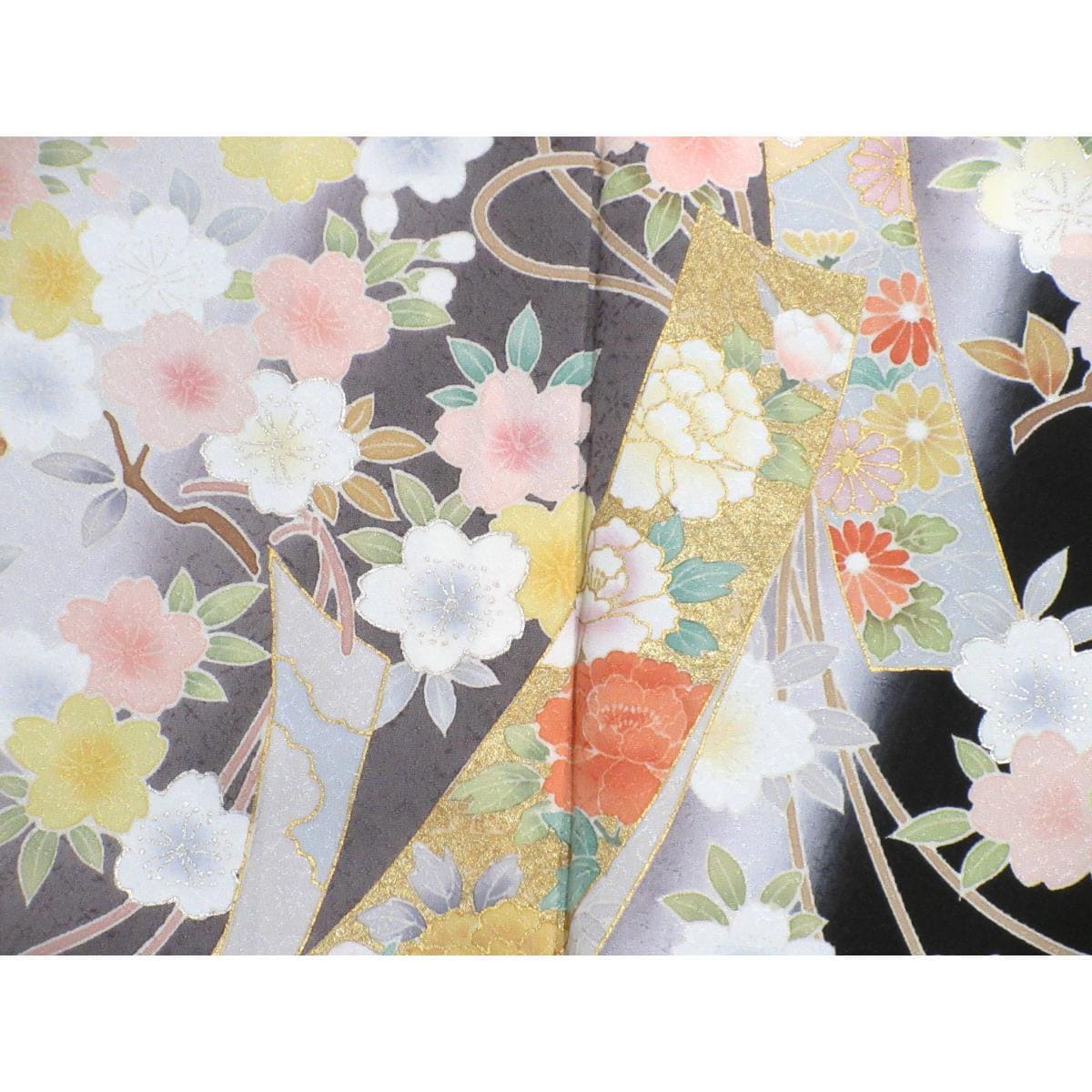 訪問着　友禅金彩加工　ボカシ染