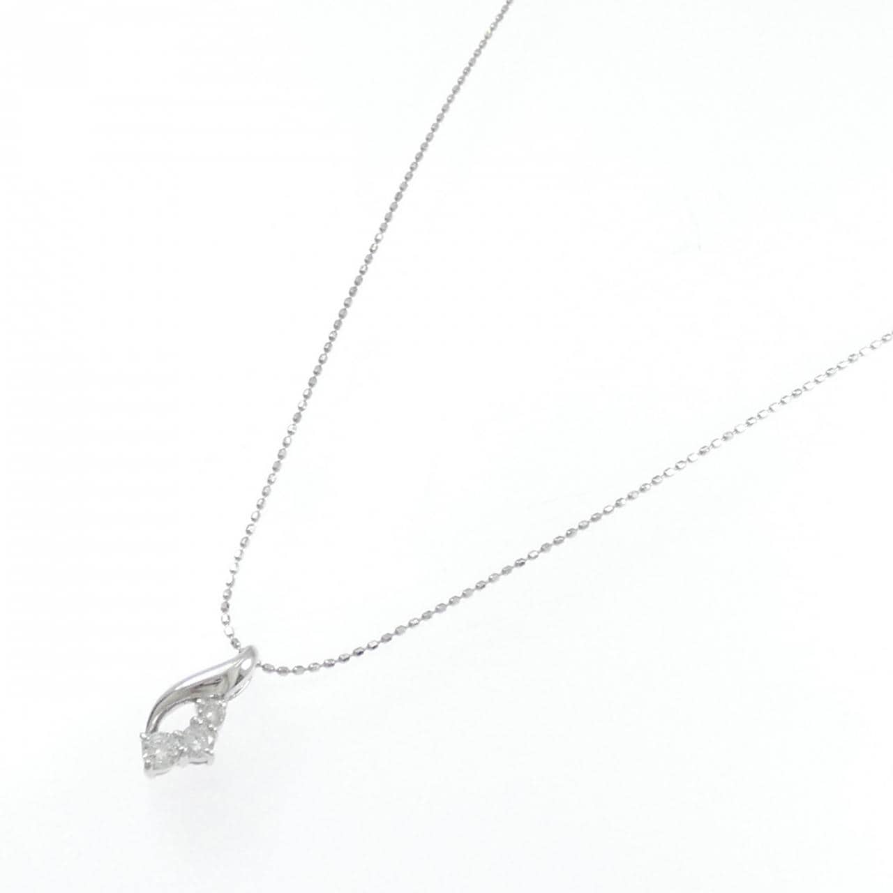 K14WG ダイヤモンド ネックレス 0.20CT