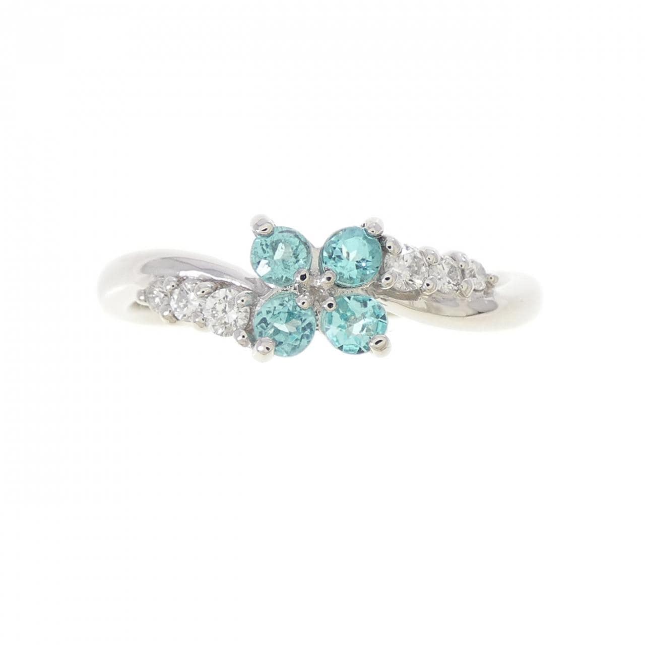 PT900 フラワー トルマリン リング 0.19CT