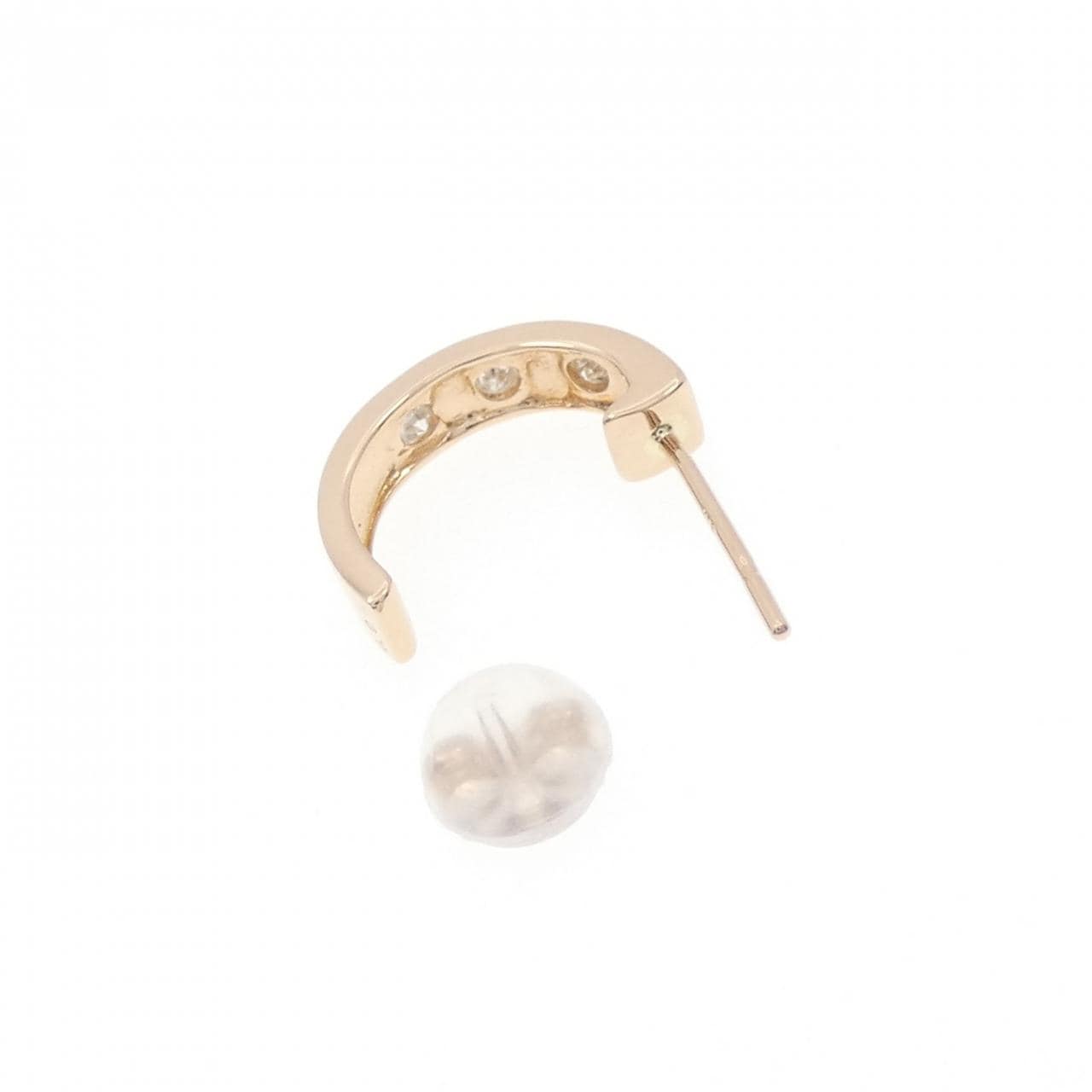 K18PG ダイヤモンド ピアス 0.06CT 片耳