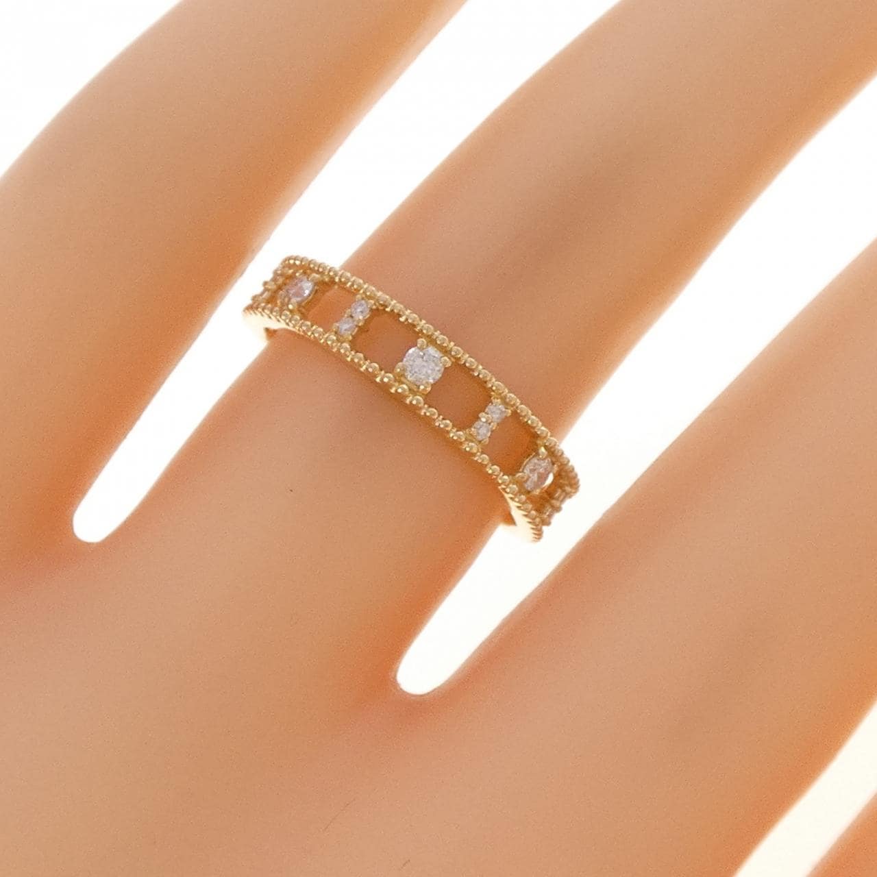K18YG ダイヤモンド リング 0.12CT
